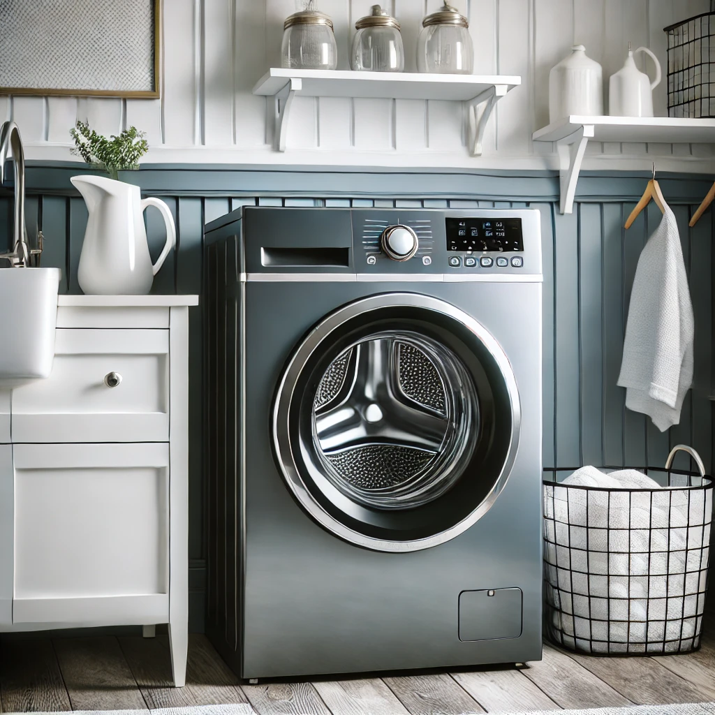 Modern Washing Machine in a Stylish Laundry Room